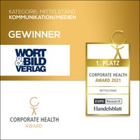 Corporate Health Award 2021: Wort & Bild Verlag gewinnt den 1. Platz