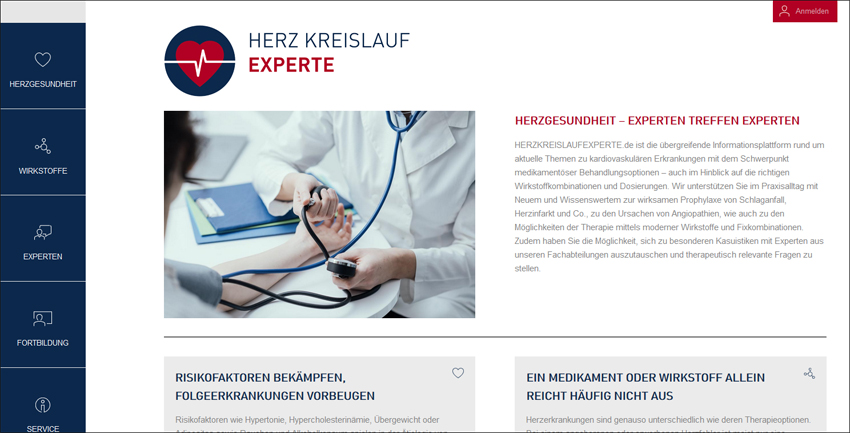 Herzkreislaufexperte.de: Neue Wissensplattform für Fachgruppen