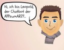 "Hi, ich bin Leopold". Chatbot der Felix Burda Stiftung erklärt die APPzumARZT. 