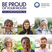 "Sei stolz auf deinen Mund", fordert die FDI World Dental Federation im Rahmen des Weltmundgesundheitstags 2021-2023