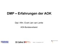 DMP – Erfahrungen der AOK
